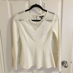Dynamite White Peplum Top